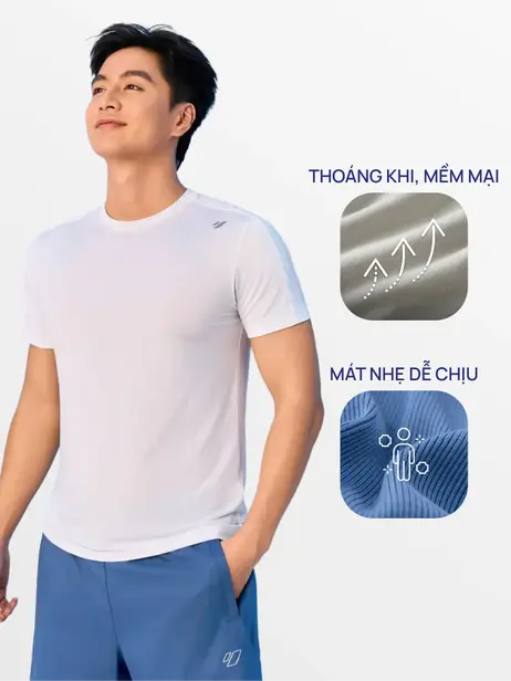 Áo Phông Thể Thao Melange Thoáng Khí 