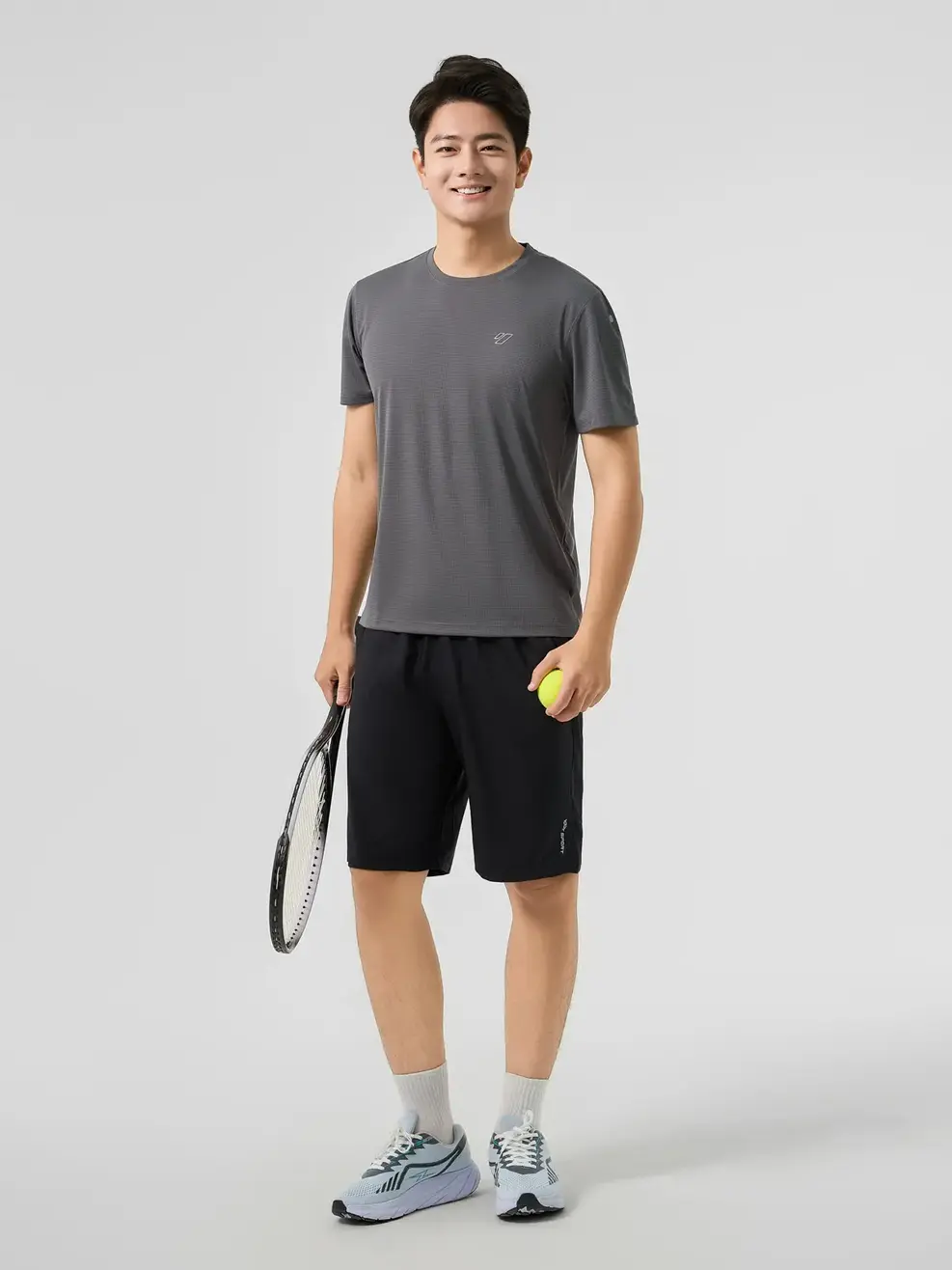 Áo Phông Nam Thể Thao Phản Quang - Than chì 006 - 3XL