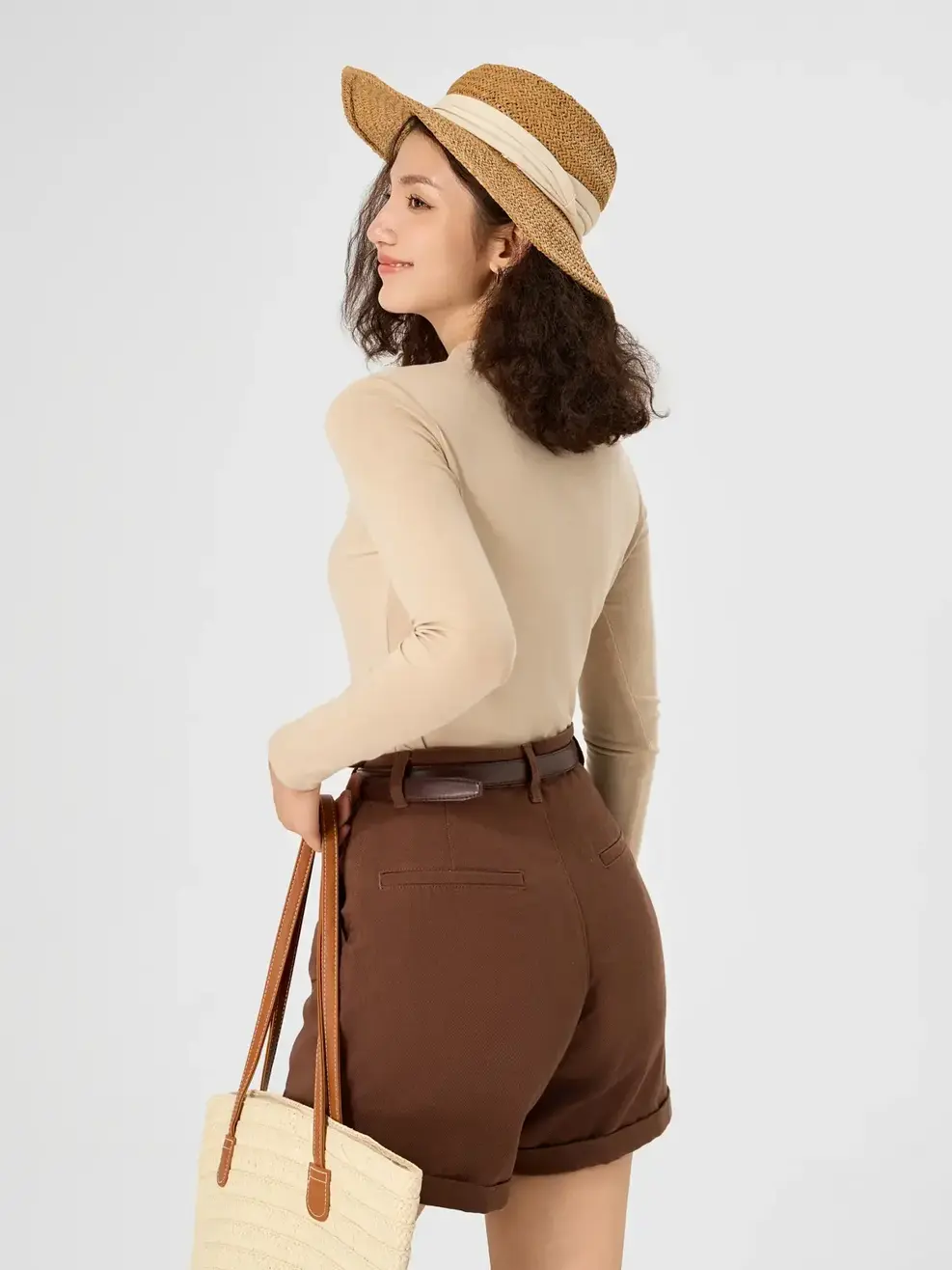 Áo Body Giữ Nhiệt Nữ Cổ 3cm(atn7007) - Be 034 - S