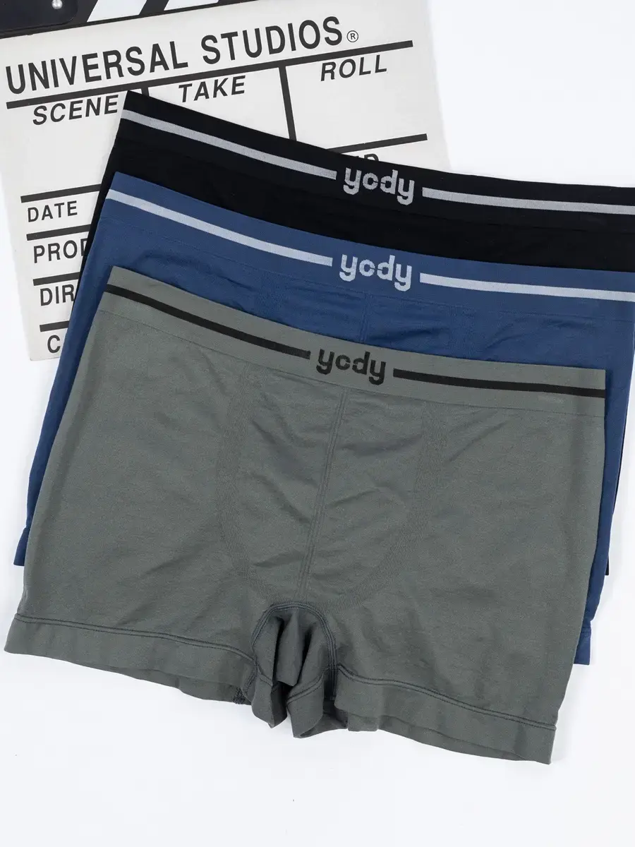 Quần lót nam boxer dệt liền mềm mại - Tím than - M