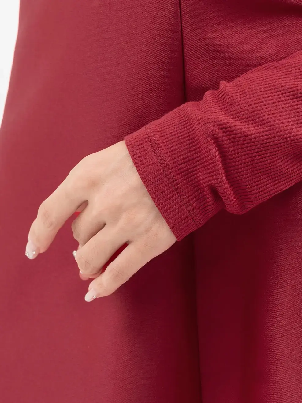 Đầm Đông Nữ Tay Dài Phối  - Đỏ - S