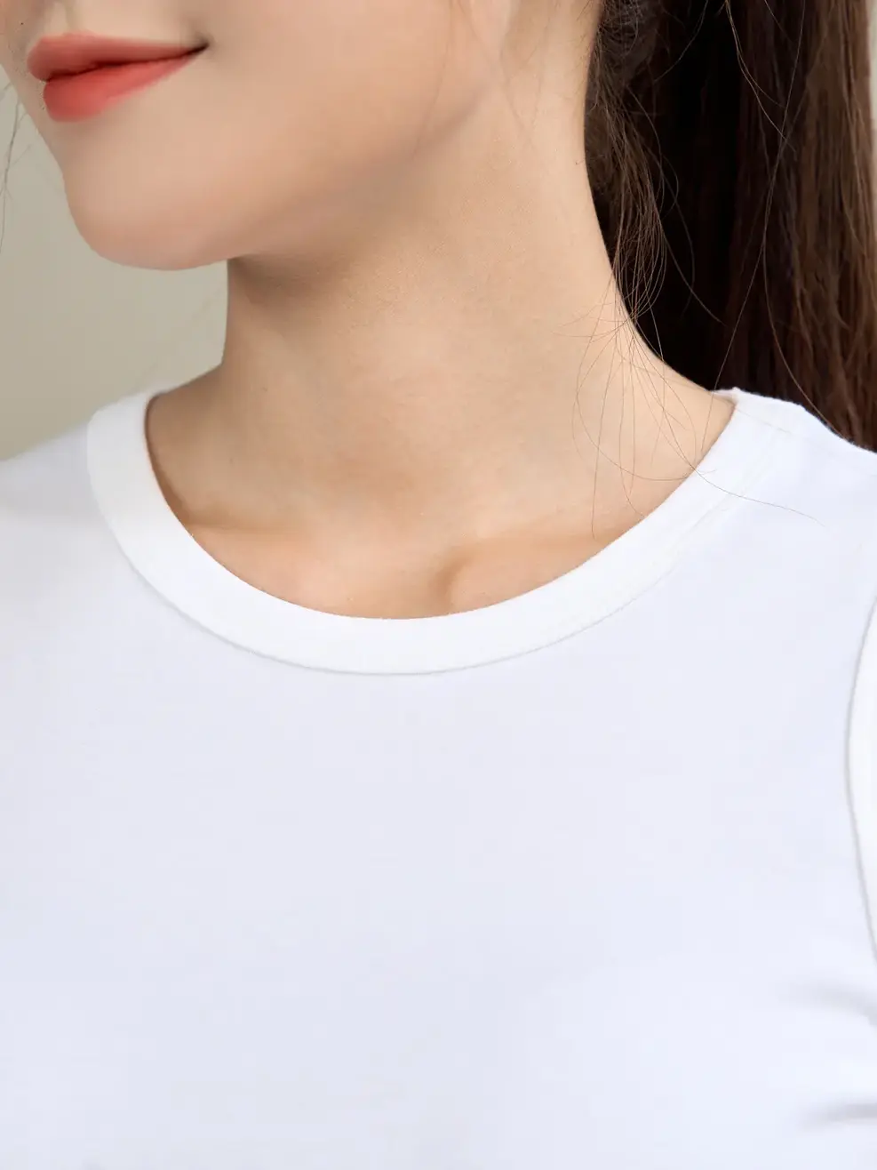 Áo ba lỗ nữ cotton hack dáng - Trắng - S