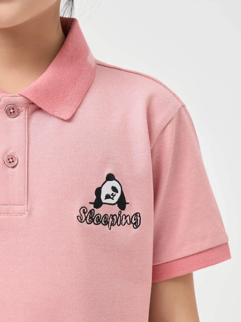 Polo Kid Panda Sleeping - Hồng - 2