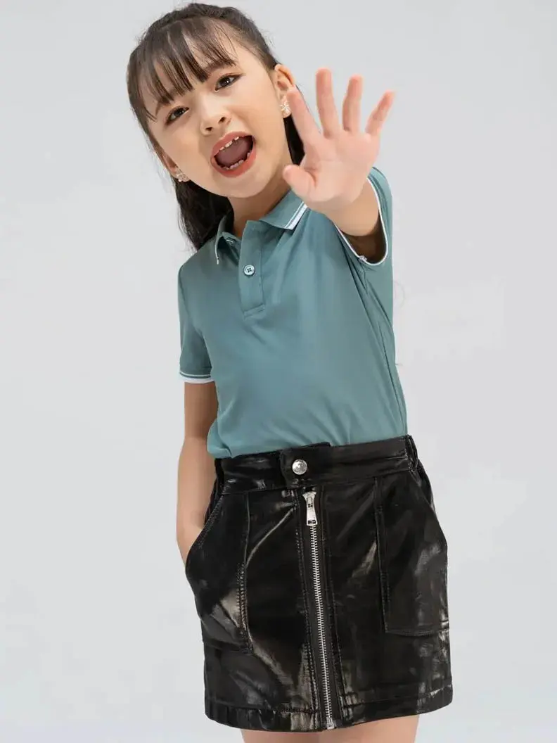 Polo kid airy cool bo kẻ - Xanh lục - 2