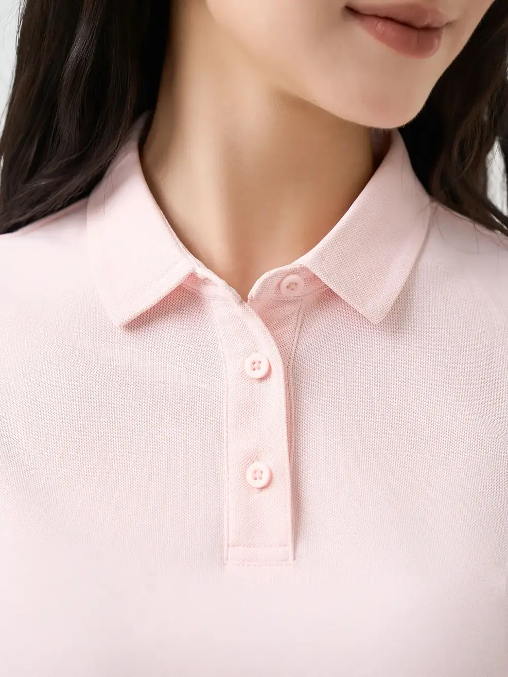 Áo Polo Nữ Regular Cổ Ép Có Xẻ Tà - Hồng 082 - S