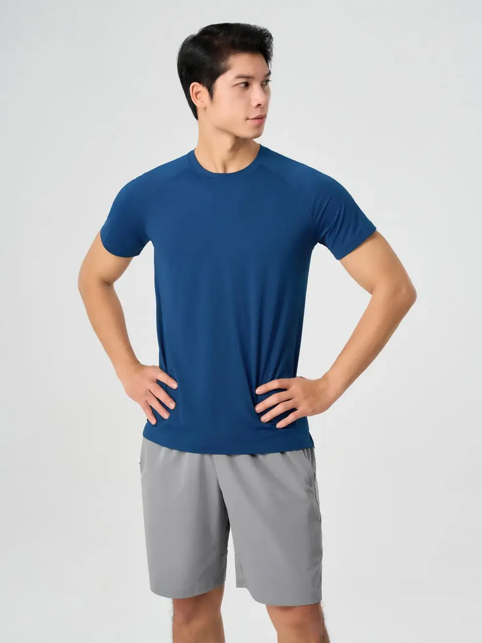 Áo Phông Tay Raglan Dải Chỉ - Navy 013 - M