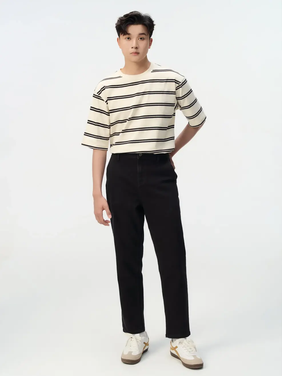 Quần Jeans Nam Baggy Đen Trơn - Đen 011 - 31