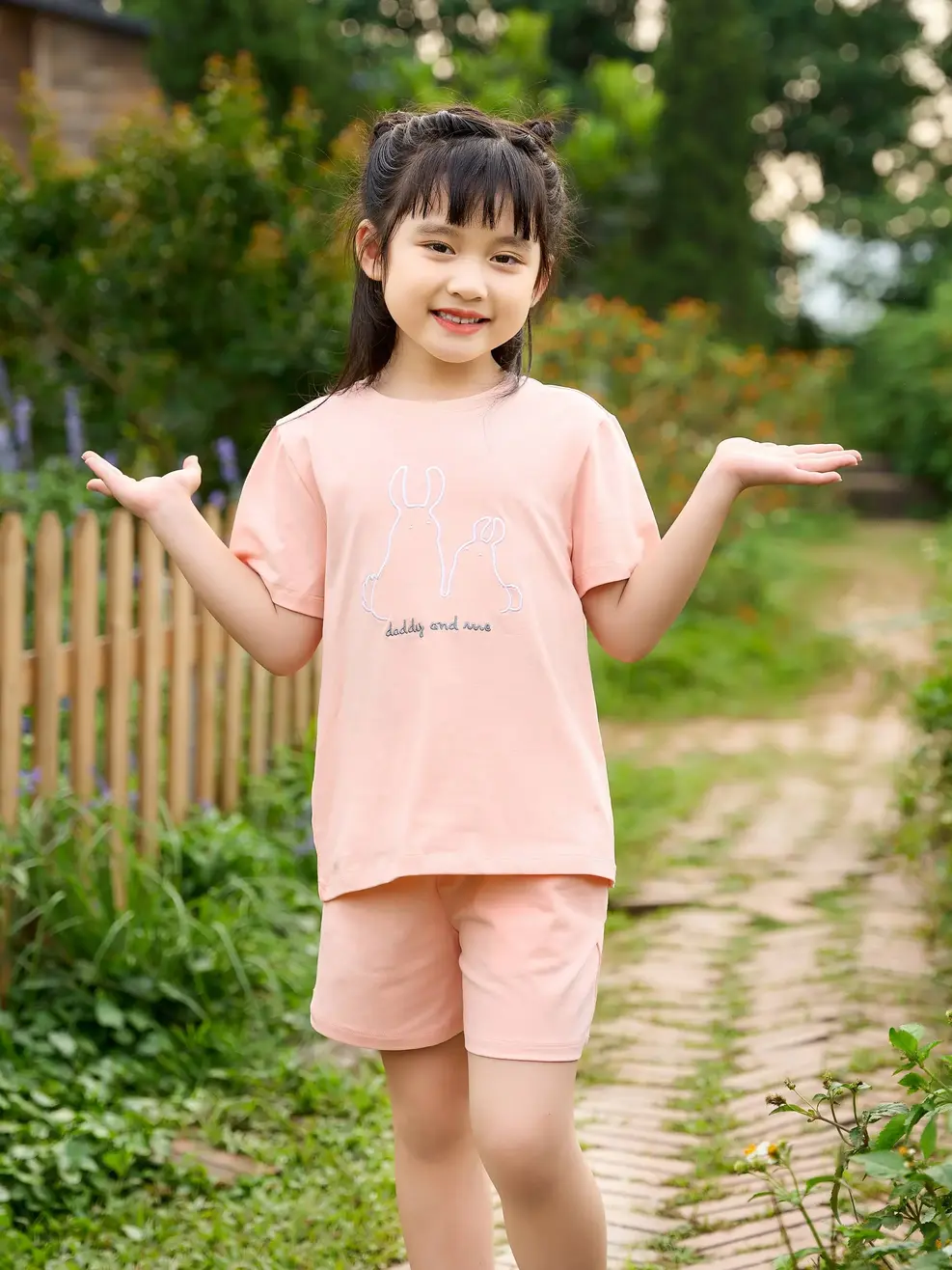 Bộ kid Daddy and me - Hồng - 6