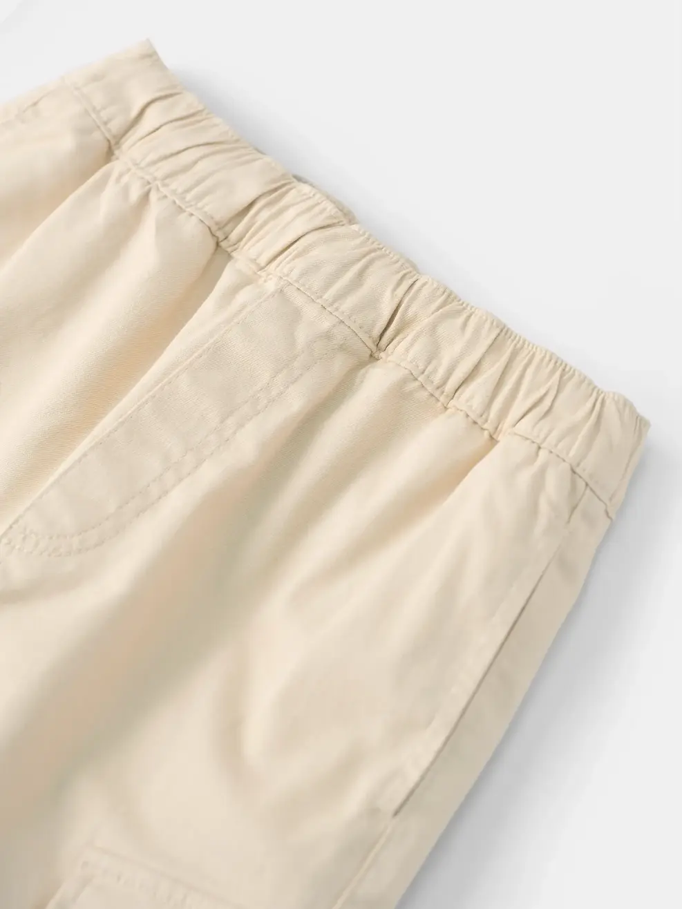 Quần Shorts Khaki Kid Dáng Lửng Túi Hộp - Be 006 - 110