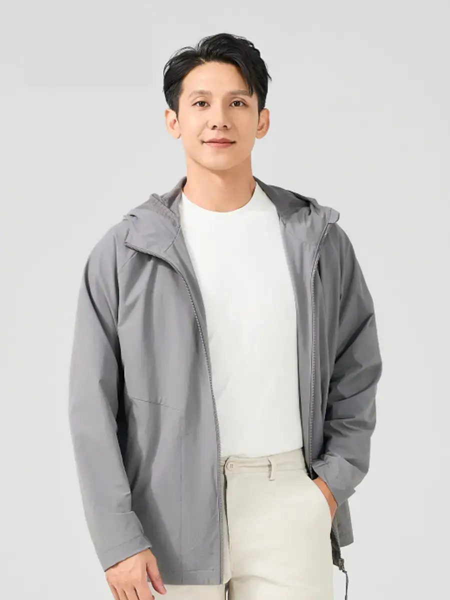 Áo Khoác Gió Co Giãn 4 Chiều - XÁM 146 - M