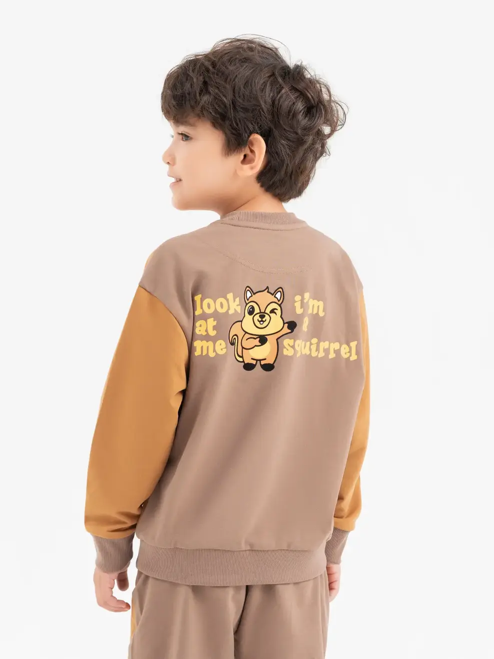 Bộ Đồ Thu Đông Kid Phối Màu Thân - Nâu - 4