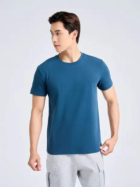 Áo Phông Nam Slimfit Thun Rib Cotton Mềm