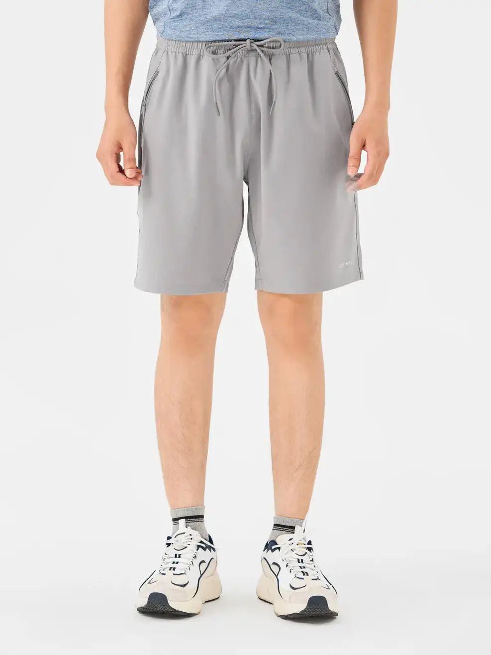 Quần Short Thể Thao Nam Khóa Chéo - Xám - 29