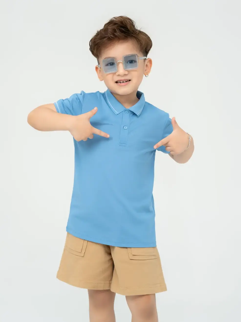 Áo Polo Trẻ Em Cool Max(KID3096) - Xanh Biển - 6