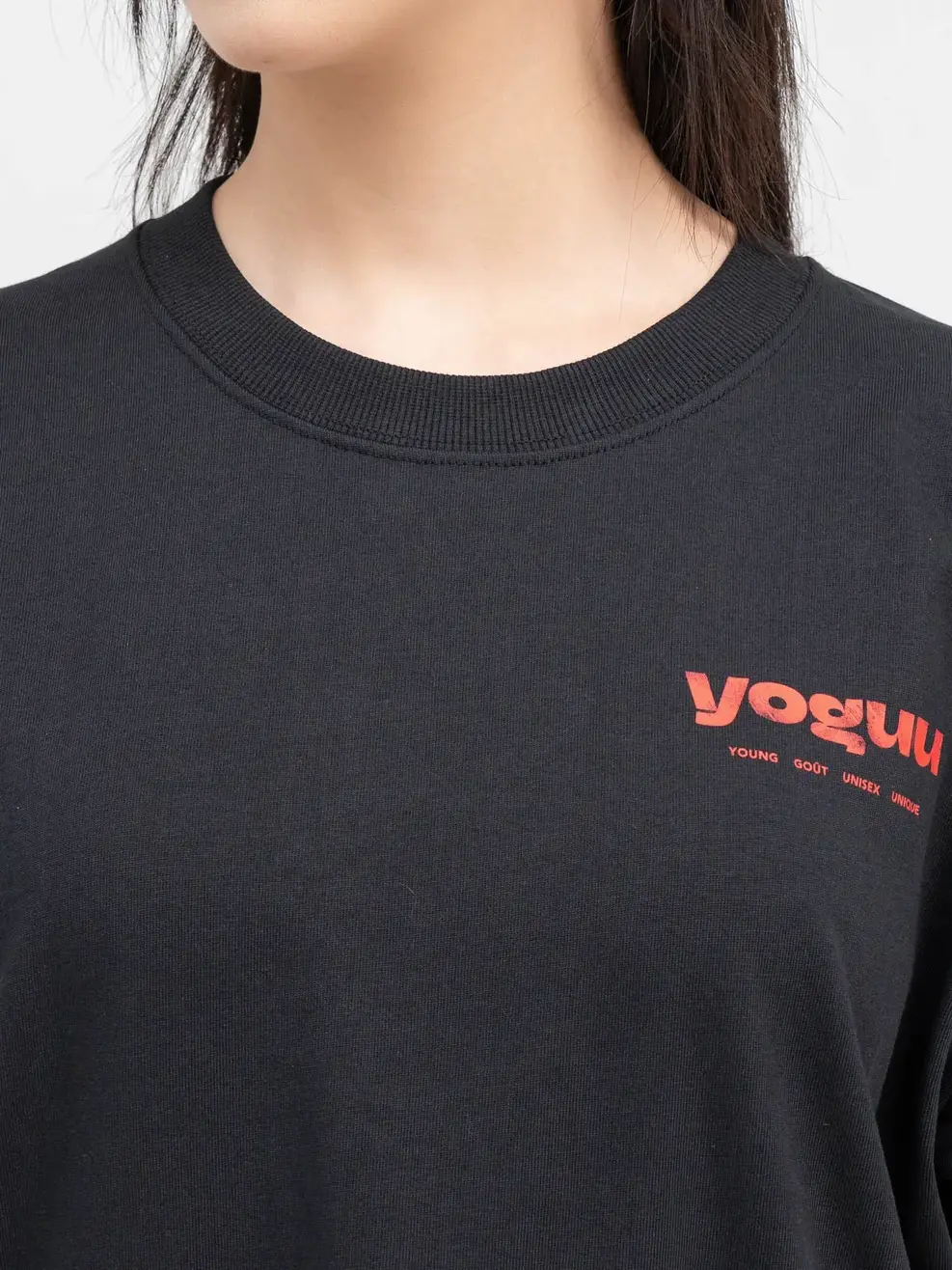 Áo T-shirt Yoguu Sticker - Đen - 1