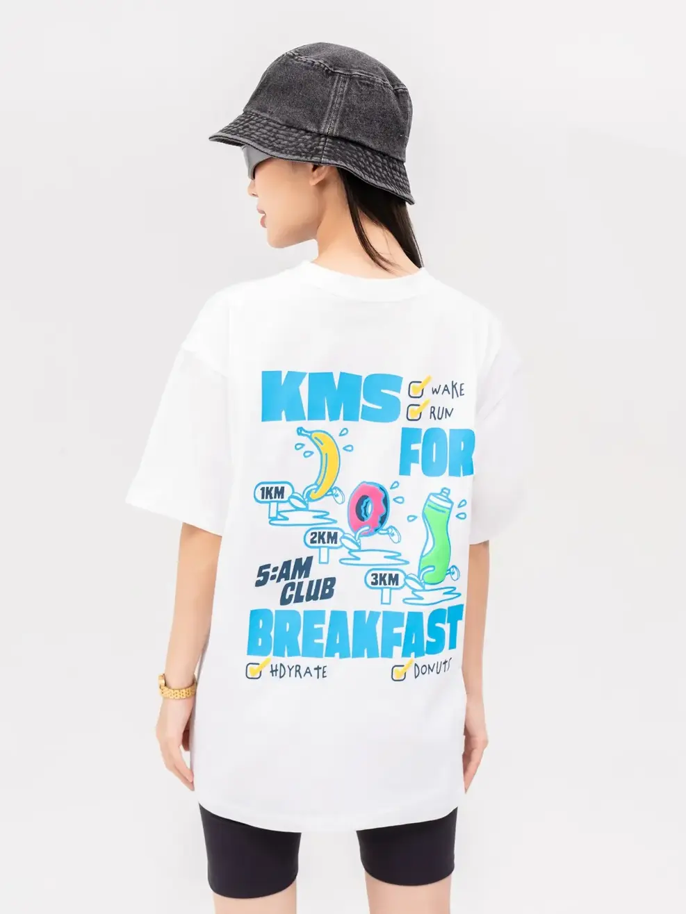 T-shirt Yoguu In Breakfast Cotton Usa - Trắng 1 - 1