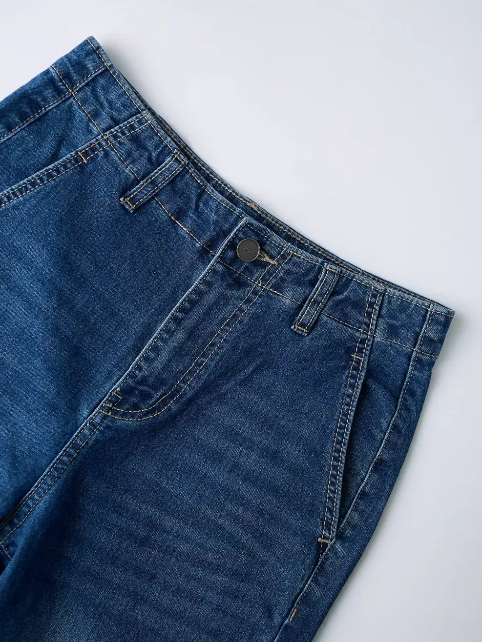 Quần Jeans Nữ Straight Cúp dọc thân - Màu chàm 002 - 26