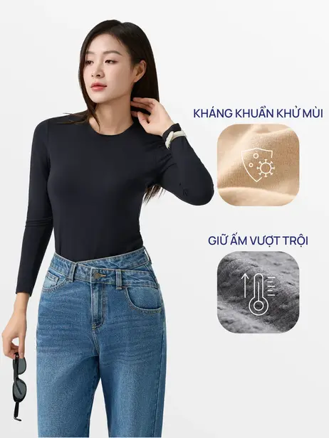 Áo Body Giữ Nhiệt Bamboo Cổ Tròn