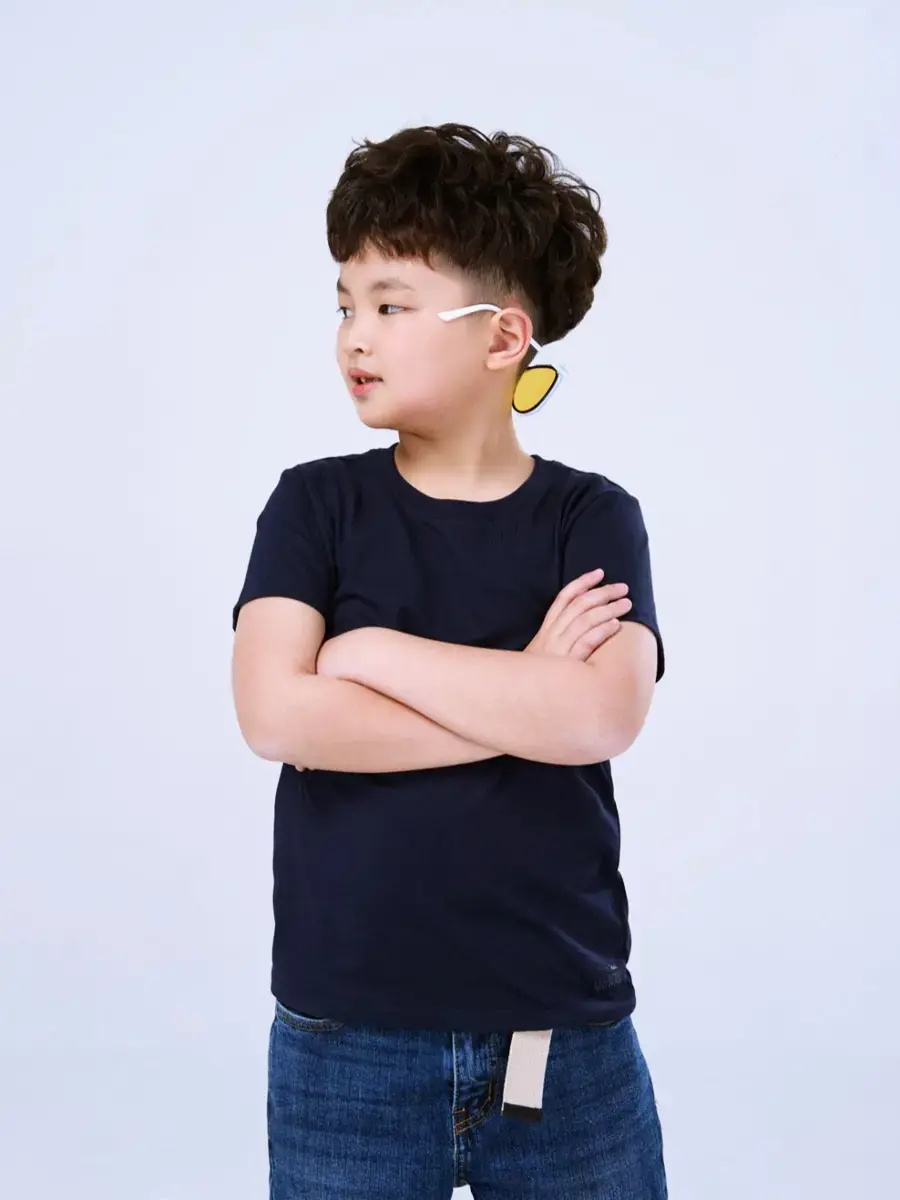 Áo kid lớn LOGO YODY - Tím than - 12