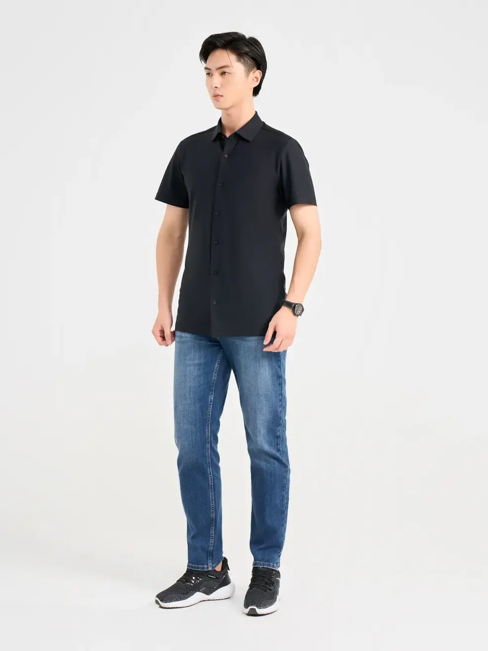 Sơ Mi Cộc Tay Nam S.cool - Đen - M