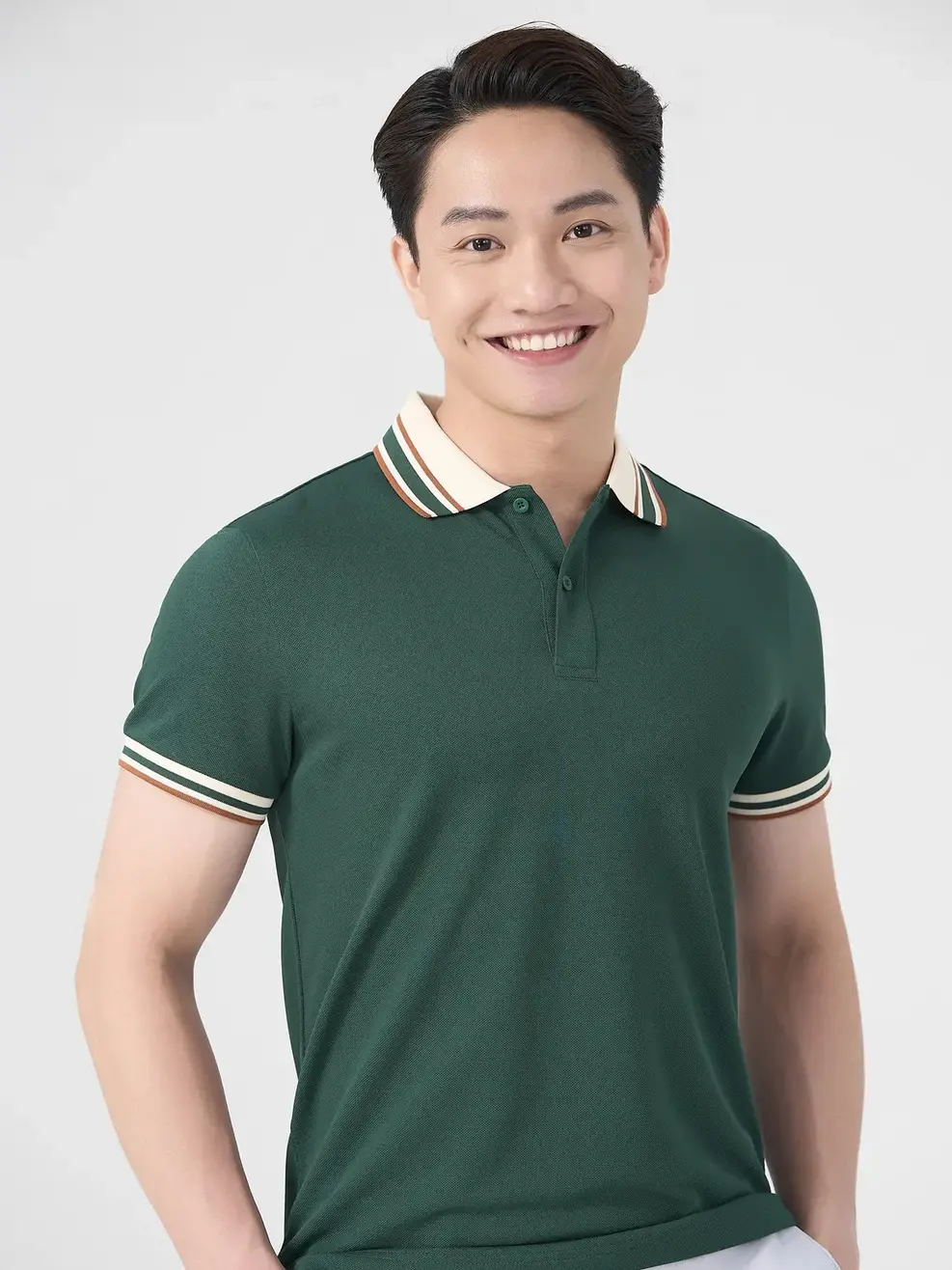 Áo Polo Nam Bo Cổ Phối Màu (APM7213) - XANH 067 - M