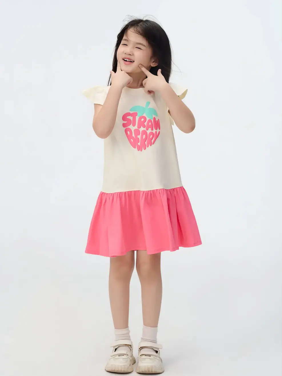 Váy Bé Gái Strawberry - HỒNG057 - 116