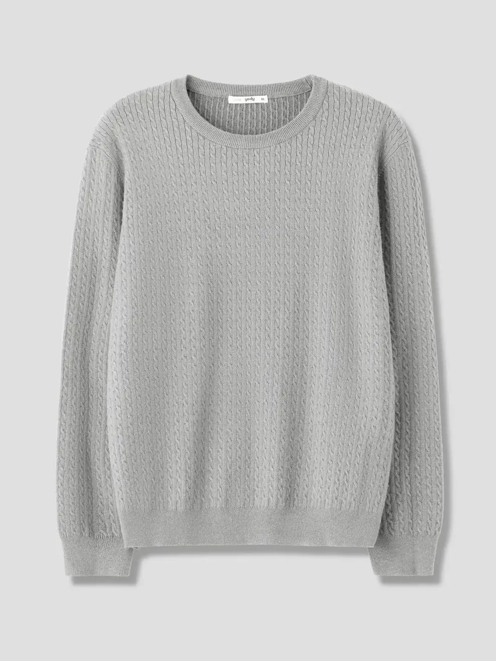 Áo Len Regular Cổ Tròn Vặn Thừng (alm7007) - Xám 026 - XL