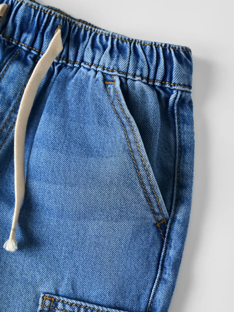 Quần Short Jeans Kid Cơ Bản - Màu chàm 001 - 110