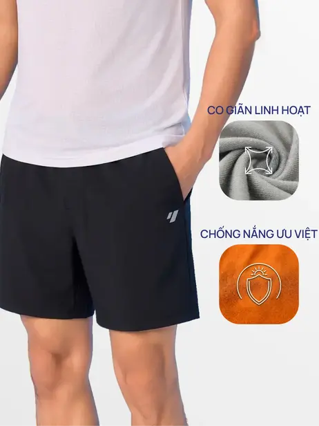 Quần Shorts Thể Thao 6.5Inch Phối Vải