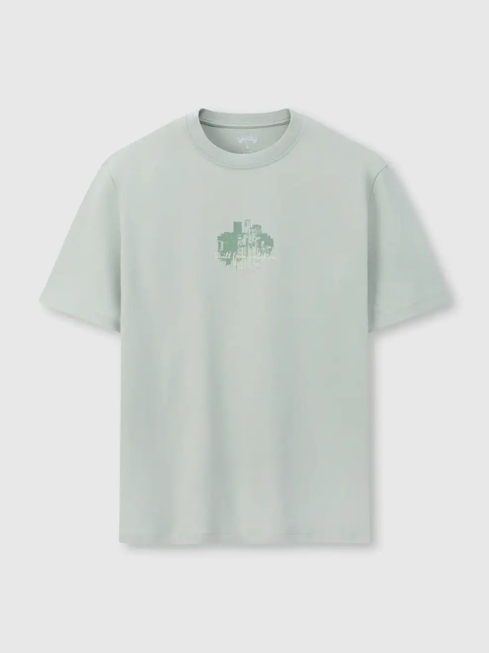 Áo Phông Nam Regular In BUILT FROM AMBITION -  Xanh Lá 147 - M