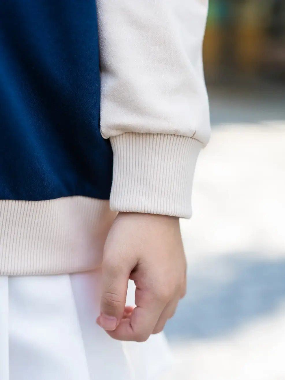 Áo nỉ kid phối tay Asteroid - Navy - 8