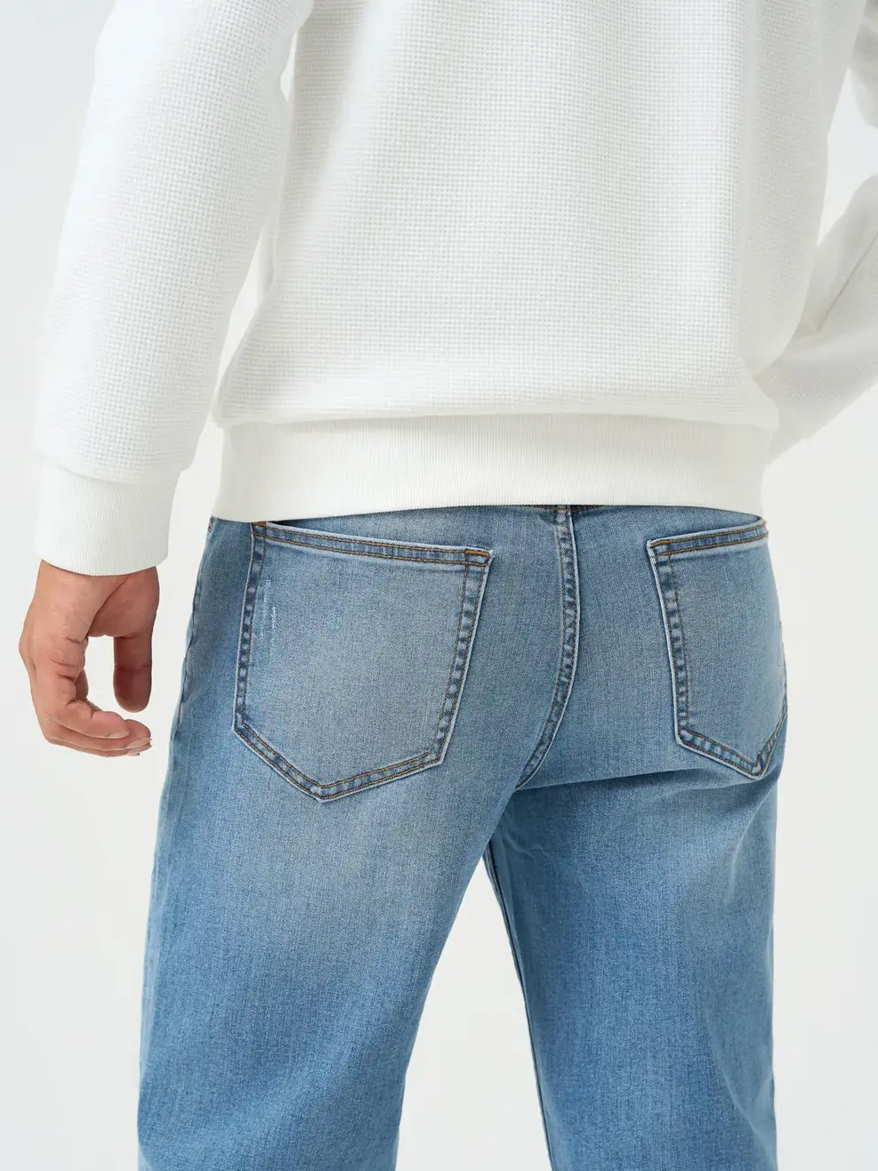 Quần Jeans Nam Baggy Mài Xước - Màu chàm 002 - 28