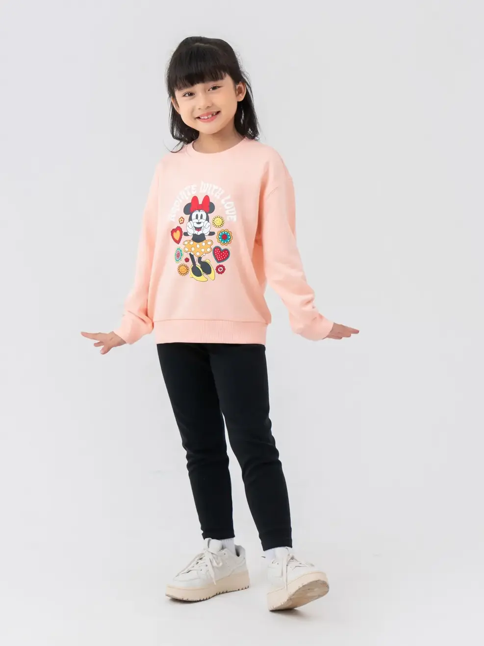 Bộ Quần Dáng Dài Ôm Vừa - Hồng nhạt - 2