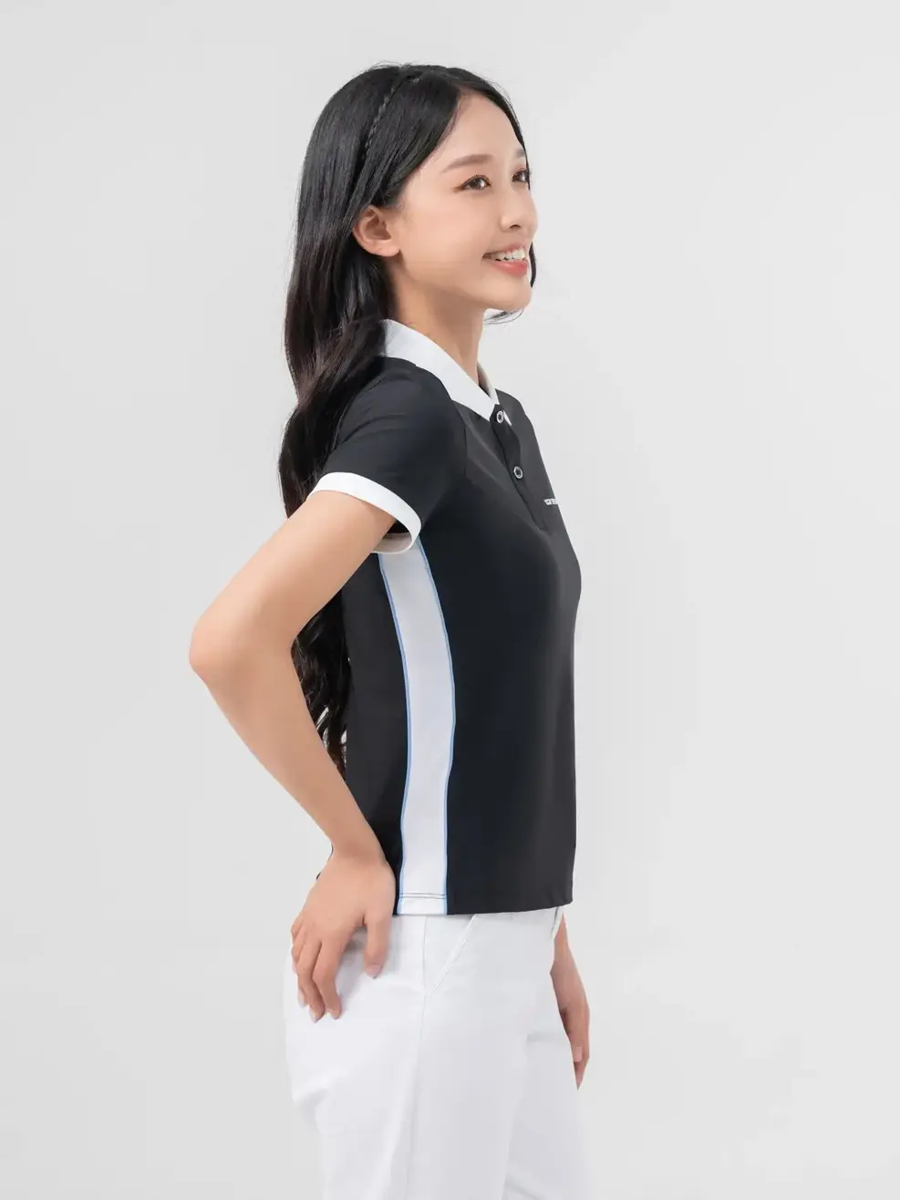 Polo Thể Thao Nữ Airycool Phối Màu - Đen - S