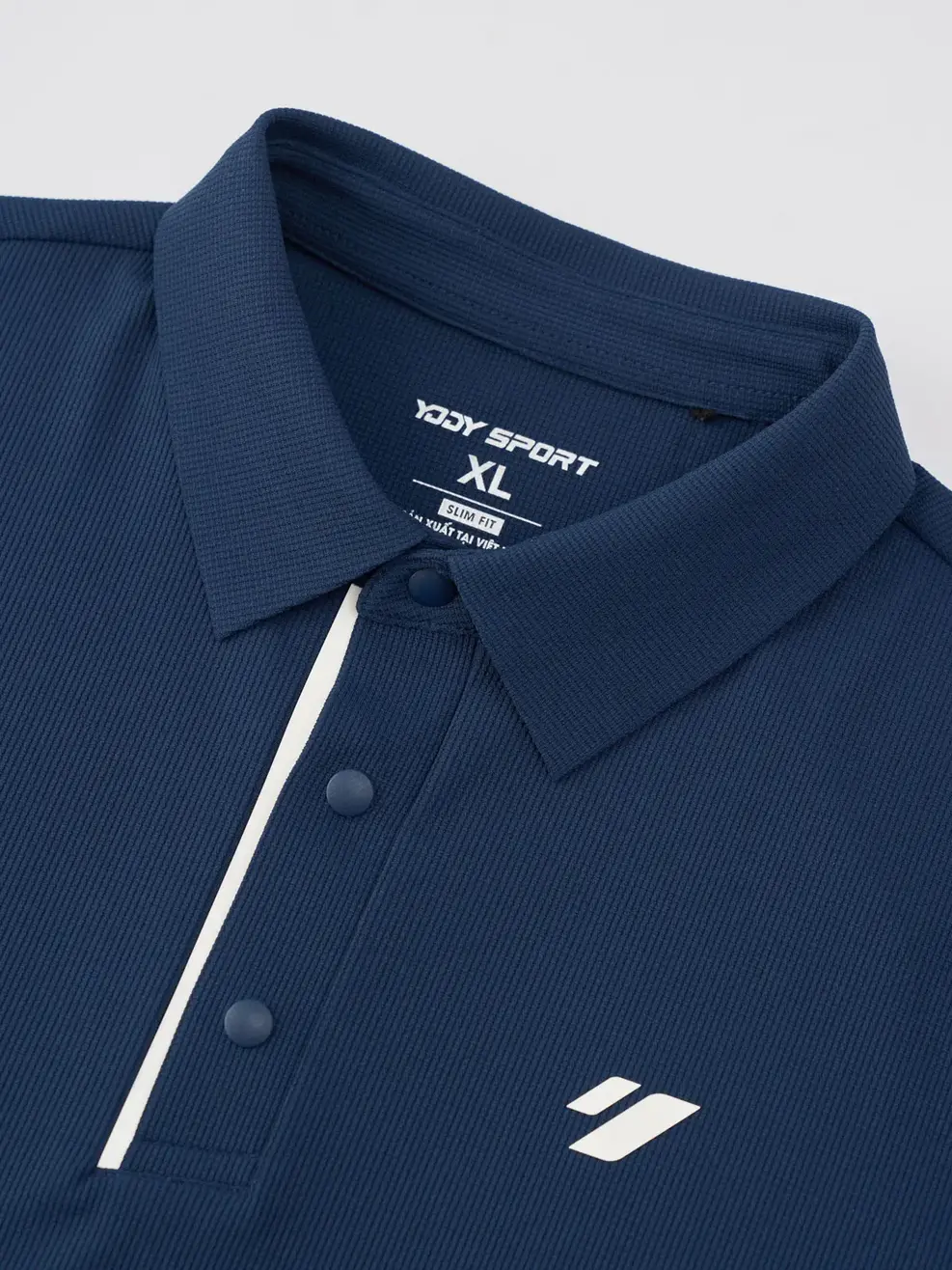 Áo Polo Thể Thao Waffle Phối Nẹp - Navy 005 - S