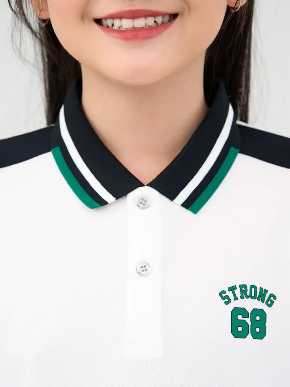 Polo Trẻ Em Cafe Phối Tay - Trắng phối đen - 8