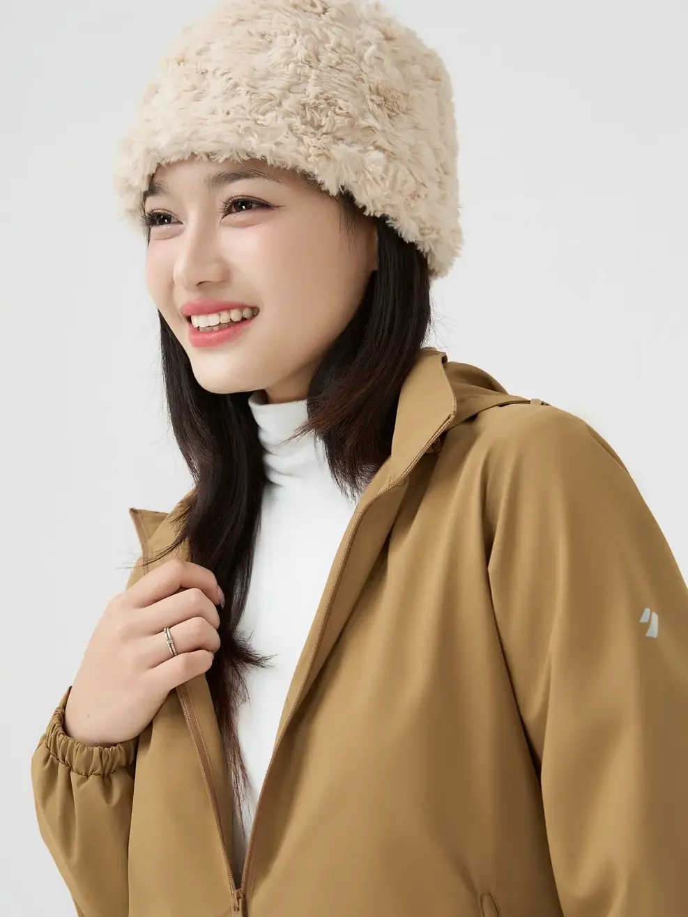 Áo Khoác Gió Nữ Basic -  Nâu 218 - S