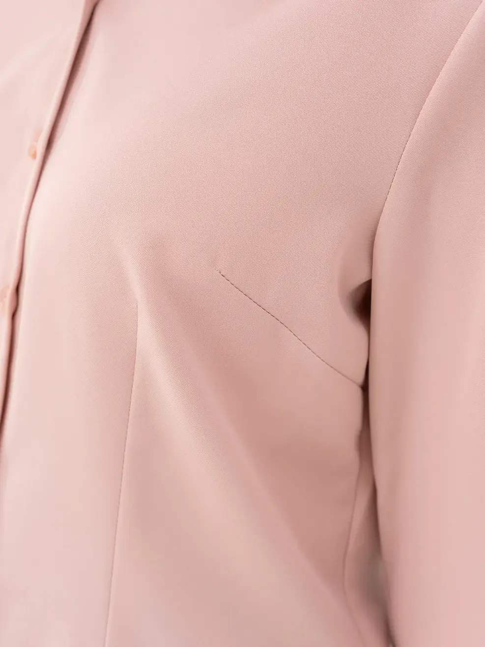 Sơ Mi Dài Tay Nữ Nano Dáng Ôm - Hồng - S