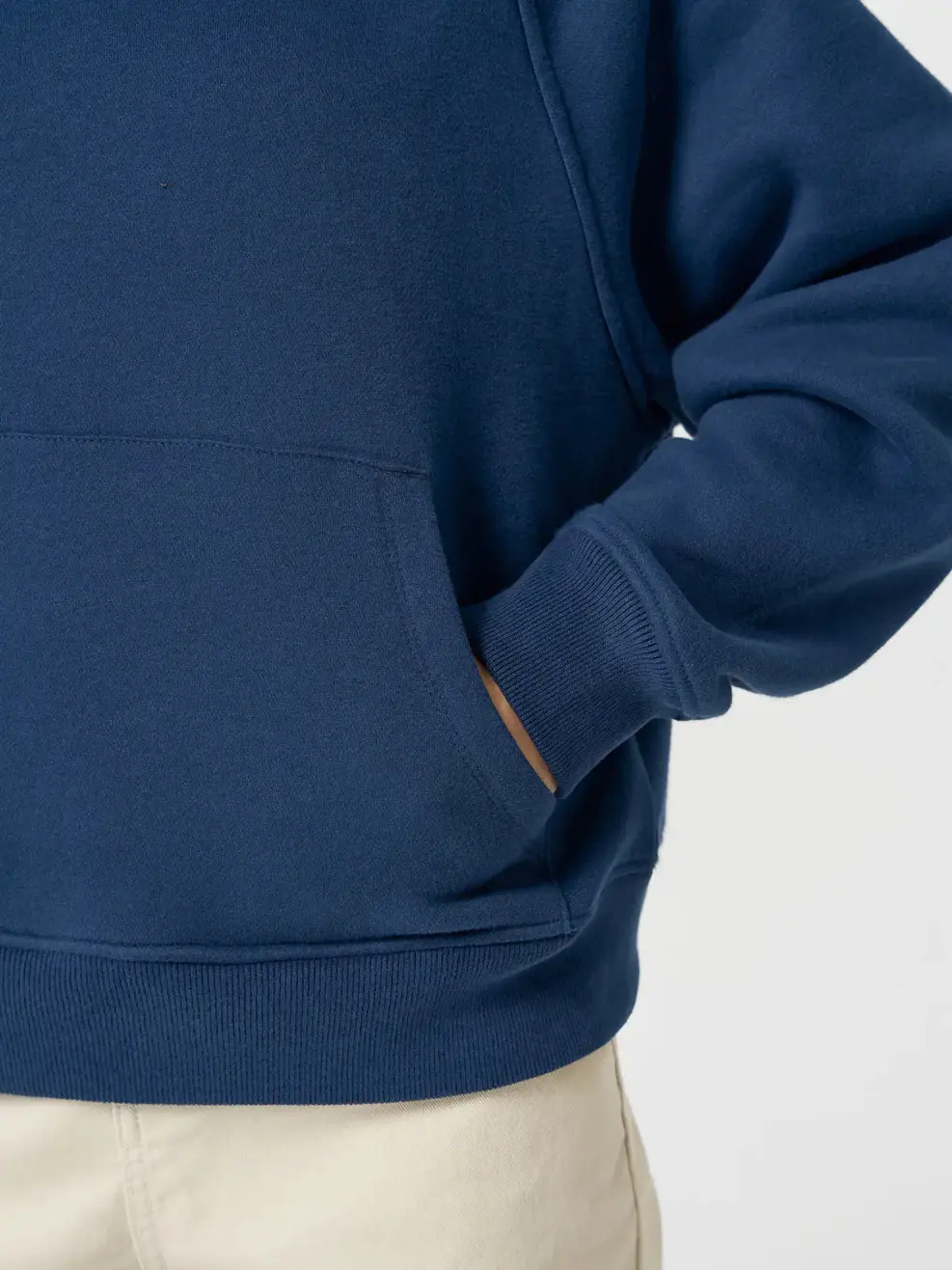 Áo Nỉ Cổ Kéo Khóa - Navy 001 - M