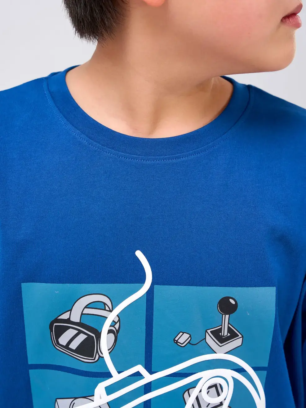 T-shirt kid bé trai lớn in play game 2 - Cổ vịt - 14