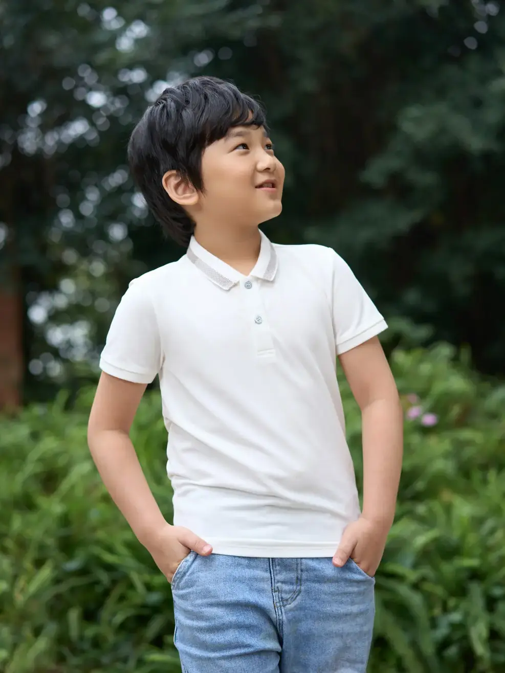 Áo Polo Trẻ Em Mắt Chim Bo PhốiKID3052) - Trắng - 12