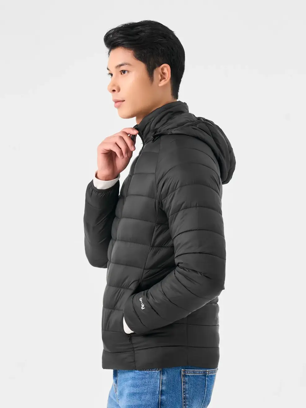 Áo Phao Nam 3S Siêu Nhẹ Tay Raglan - Đen - M