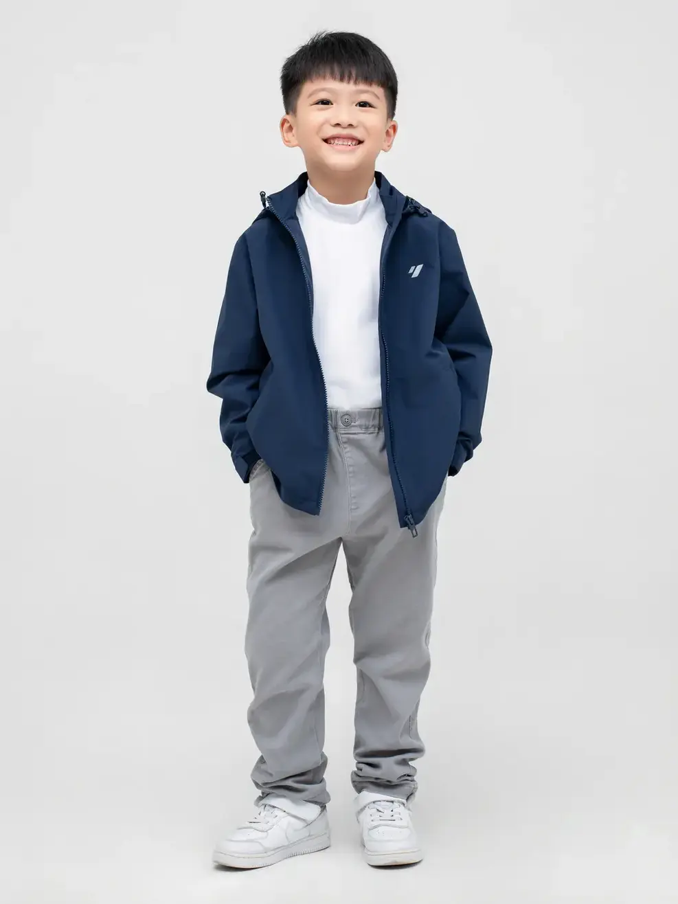 Áo Khoác Gió Trẻ Em 3c Promax - Tím Than 140 - 110