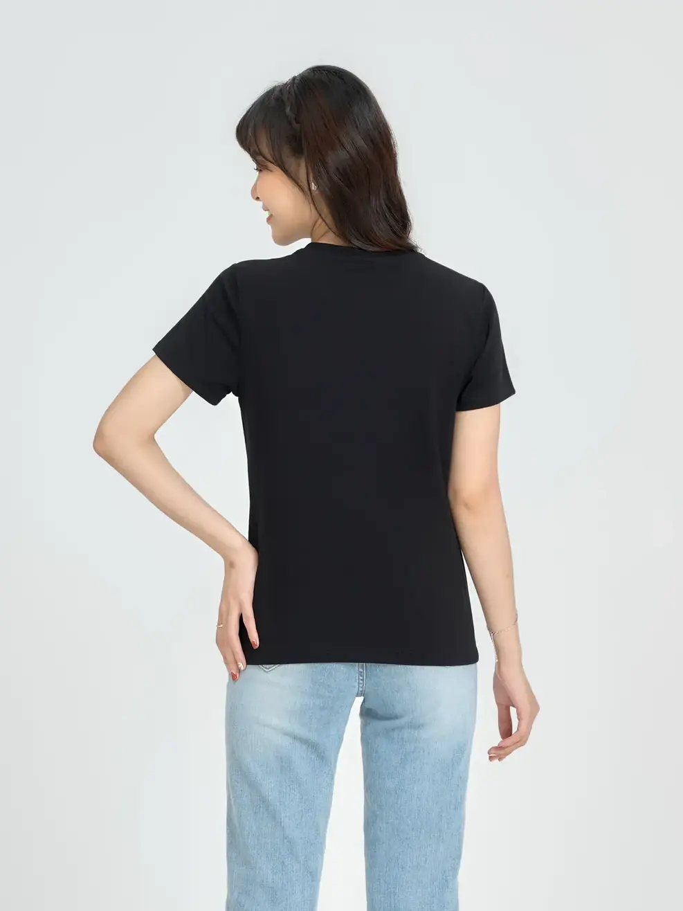 Áo thun nữ family - Đen - XL