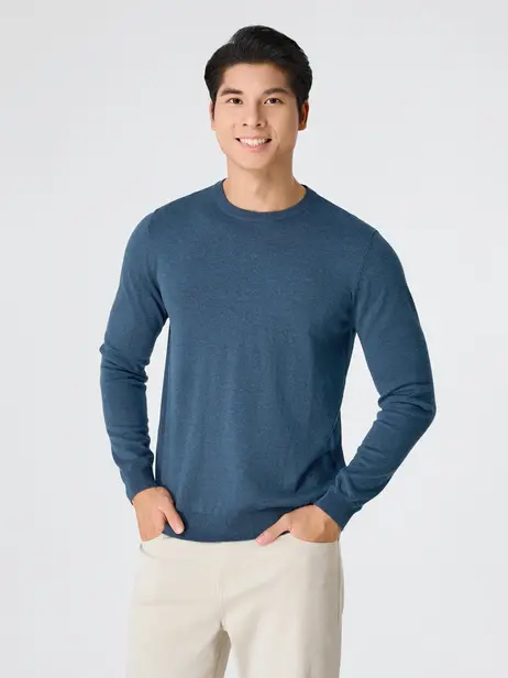 Áo Len Regular Cổ Tròn Mỏng Cơ Bản