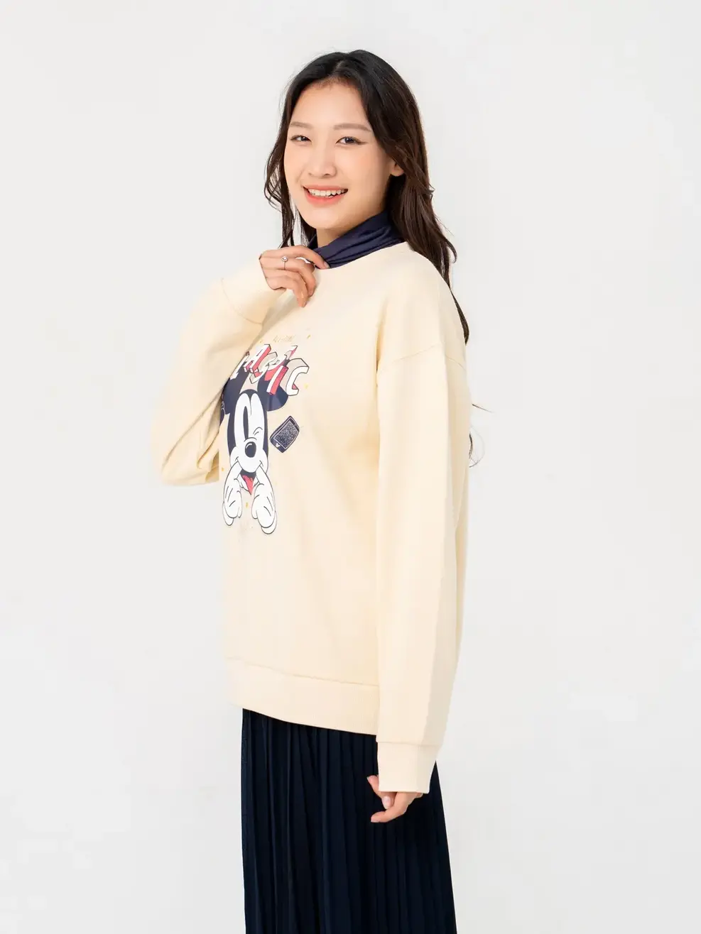 Áo Thu Đông Nữ Mickey - Be - S