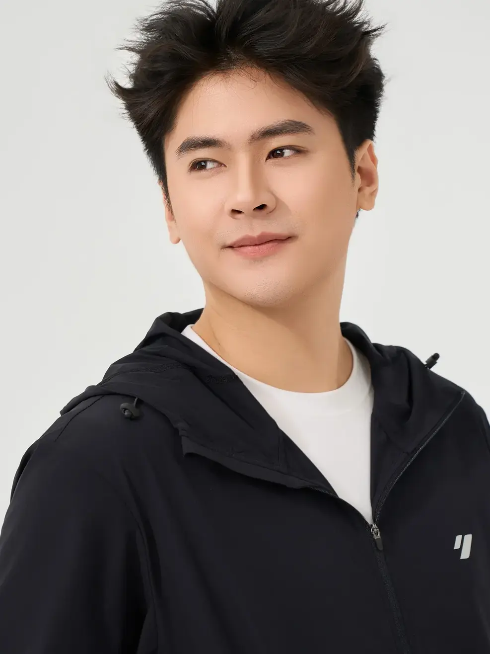 Áo Khoác Gió Thể Thao 1 Lớp Anti Uv - ĐEN 002 - M