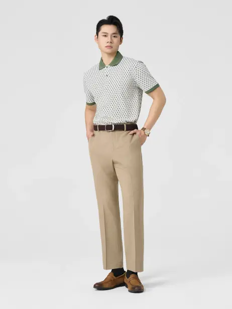 Áo Polo Nam Slim Họa Tiết In Tràn