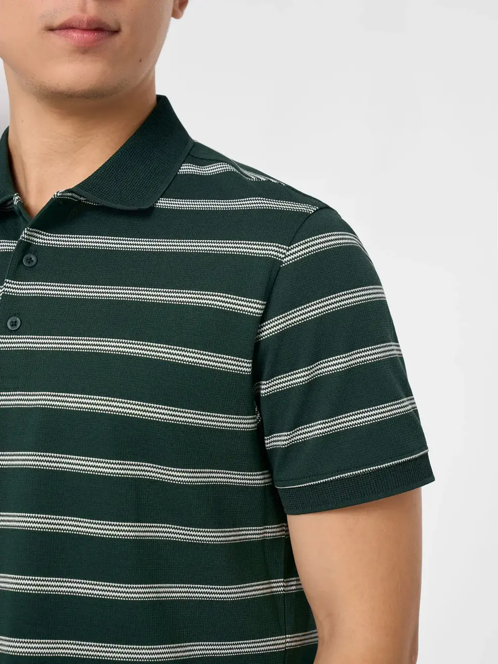 Áo Polo Nam Regular Họa Tiết Kẻ - Kẻ Xanh Lá 150 - S