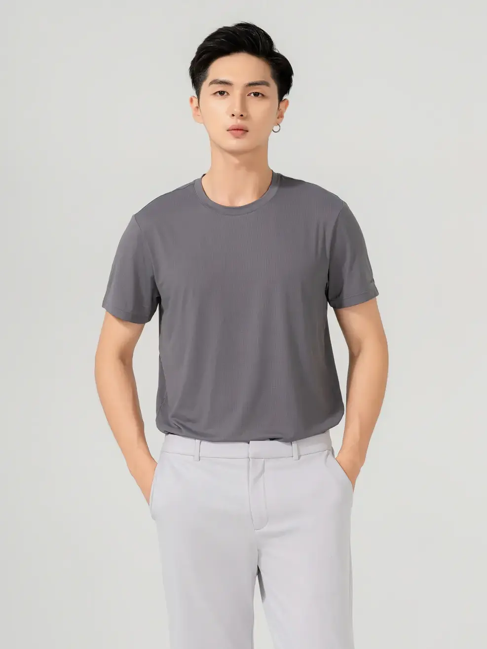 T-shirt Nam Traffic Sport Siêu Nhẹ - Ghi Đậm - M